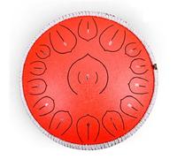 Tongue Steel Drum, 14 Inches Dia.15 Notes Steel Drum, Handpan Percussion Musical Mallets Instruments for Outdoor Indoor Adults Meditation Yoga Healing Education Mind