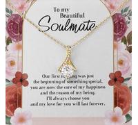 TongueOut Shop Alluring Beauty Necklace Message Card: My Heart's One True Love Soulmate Gift