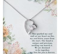 TongueOut Shop Soul Sparked, Heart on Fire: A Love Story in a Forever Love Necklace