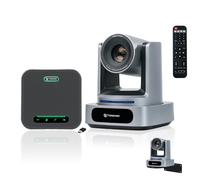 TONGVEO 4K AI Auto Tracking PTZ Conference Camera System with Bluetooth Speakerphone & Microphone, 3X Optical Zoom, USB3.0 HDMI Power Camera for Church Worship, Meetings, Streaming