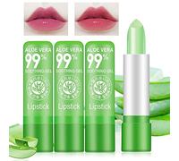 Tongyend Lip Balm Set Aloe Vera Lipstick 3PCS Magic Temperature Colour Changing Lip Gloss Long-Lasting Moisturising Nutritious Cream Lip Plumper Makeup Set