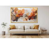 TONGYINLI Abstract Autumn Leaves Canvas Wall Art, Golden Botanical Posters Print, Nature Home Decor, Modern Floral Canvas Painting(35x60cm/Frameless)
