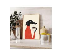 TONGYINLI Cartoon Dog Pictures, Animals Posters and Prints, Canvas Painting For Modern Home Wall Art Decor Mural Artwork(40x60cm/Inner frame)