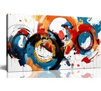 TONGYINLI Colorful Circle Abstract Picture Abstract Wall Art Large Canvas Prints Modern Living Room Bedroom Home Office Wall Decor 65x130cm framework