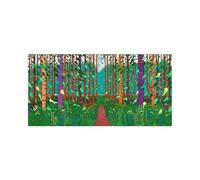 TONGYINLI David Hockney The Arrival of Spring Poster Landscape Artwork Prints Green Tide Canvas Painting Wall Art Pictures Home Decor 65x130cm Frameless