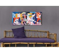 TONGYINLI Guernica by Pablo Picasso Famous Painting, Canvas Wall Art, Cubism Posters Print Artwork, for Living Room, Home Wall Decor(65x130cm/Inner frame)