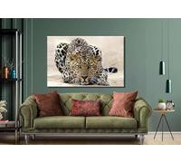 TONGYINLI Leopard Canvas Posters and Prints, Animal Paintings Wildlife Pictures,Canvas Wall Art,Big Cats Poster, Home Decor Mural(60x80cm/Inner frame)