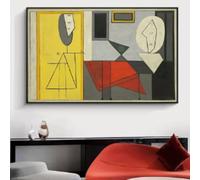 TONGYINLI Picasso Abstract Line Geometry Canvas Painting Retro Wall Art for Living Room Famous Poster and Print Home Decor Artwork 50x70cm Frameless