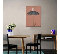 TONGYINLI Rene Magritte Hegel's Holiday Art Painting, Canvas Wall Art, Surrealism Canvas Print Poster for Living Room, Home Decor(60x90cm/Inner frame)