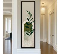 TONGYINLI Scandinavian Posters, Tall Thin Canvas Wall Art : Mid Century Modern Botanical Print, Nordic Bohemian Home Decor Painting(35x105cm/Internal Frame)