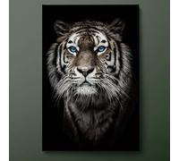 TONGYINLI Simple Tiger Canvas Wall Art Pictures, Blue Eyes Tiger Print Posters, Animals Painting, for Living Room, Home Decor Mural 70x110cm Frameless