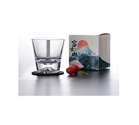 TONGYOU Japanese-Style Mount Fuji Transparent Water Glasses, 250ml Capacity, Crystal Glass, Whiskey Wine Beer Glasses