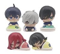 Tongyundacheng 5pcs Blue Lock Figures Anime Seishiro Nagi/Isagi Yoichi/Bachira Meguru PVC Action Figurine 4.5cm Mini Character Model Home Desktop Ornaments