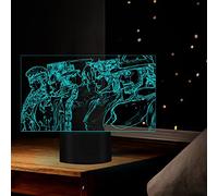 Tongyundacheng Anime LED Night Light JoJo's Bizarre Adventure Manga Figures 3D Illusion Lamp 7 Colors Touch Remote Desk Lamp for Cartoon Child Room Decor Birthday Gifts