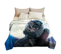 Tongyundacheng Beastars Fleece Throw Blanket Legoshi Haru Cosplay Anime Flannel Blankets Super Soft Plush Furry Blanket for Couch Bed Dorm Outdoor Camping (120x150cm)