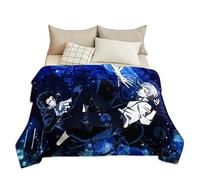 Tongyundacheng Bungo Stray Dogs Anime Blanket Dazai Osamu Nakahara Nakajima Cartoon Character Printed Throw Blanket Ultra Soft Flannel Blankets for Sofa Couch Bed Kids Room