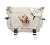 Tongyundacheng Cute Cartoon Tote Bag, Violet Evergarden Anime Shoulder Bags, Large Capacity Printed Canvas Bag, Casual Lightweight Schoolbag, Gifts for Anime Fans