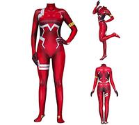 Tongyundacheng Darling in The FRANXX Cosplay Costume 02 Zero Two Red Bodysuit Battle Suit Halloween Party Jumpsuit Onesies