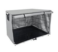 Tongyundacheng Dog Crate Cover, Durable Windproof & Dustproof Pet Kennel Cover for Indoor Outdoor Protection, Crate Cover for Dog Crates Pet Accessories Fits Most Dog Crates(Grey, 43Lx 29Wx 30H inch)