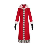 Tongyundacheng Hazbin Hotel Valentino Cosplay Costume Red Coat with Hat Gloves Set Anime Hazbin Hotel Cosplay Halloween Party Suit