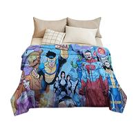 Tongyundacheng Invincible Flannel Blanket Mark Grayson Omni Man Atom Eve Printed Throw Blanket Ultra Soft Warm Cozy Fleece Blankets for Couch Bed Sofa Living Room