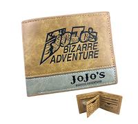 Tongyundacheng JoJo's Bizarre Adventure Anime Wallet PU Leather Coin Purse Short Bifold Purse Card Holder for Men