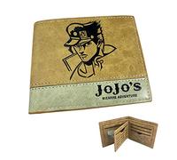 Tongyundacheng JoJo's Bizarre Adventure Anime Wallet PU Leather Coin Purse Short Bifold Purse Card Holder for Men