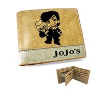 Tongyundacheng JoJo's Bizarre Adventure Anime Wallet PU Leather Coin Purse Short Bifold Purse Card Holder for Men