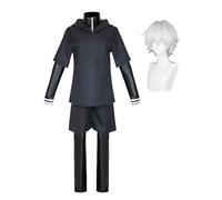 Tongyundacheng Ken Kaneki Full Cosplay Costume Anime Character Fight Uniform Ken Kaneki Mask Carnival Performance Outfits Halloween Anime Dress up for Men