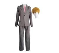 Tongyundacheng Mob Psycho 100 Cosplay Costume Reigen Arataka Cosplay School Uniform Suit Halloween Party Cosplay Grey Outfits for Men