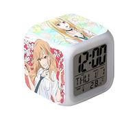 Tongyundacheng My Dress-Up Darling Alarm Clock Anime Kitagawa Marin Wakana Cartoon Digital Clock with Night Light, Kids Bedside Wake Up Clock for Bedroom Birthday Gift