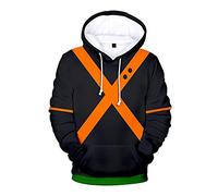 Tongyundacheng My Hero Academia Hoodie Pullover MHA Midoriya Izuku Todoroki Shoto Cosplay Costume Long Sleeve Hooded Sweatshirts Sweater Pullover for Girls Boys Women Men