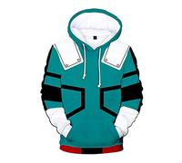 Tongyundacheng My Hero Academia Hoodie Pullover MHA Midoriya Izuku Todoroki Shoto Cosplay Costume Long Sleeve Hooded Sweatshirts Sweater Pullover for Girls Boys Women Men