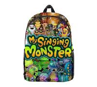 Tongyundacheng My Singing Monsters School Backpack 3D Printed Boys Girls Schoolbag Anime Cartoon Students Bookbag Laptop Travel Rucksack