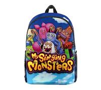 Tongyundacheng My Singing Monsters School Backpack 3D Printed Boys Girls Schoolbag Anime Cartoon Students Bookbag Laptop Travel Rucksack