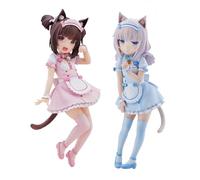 Tongyundacheng Nekopara Figures 18cm Chocola and Vanilla Action Figure Anime Cute Maid Style Characters Model Collectibles Desktop Decoration Gifts