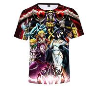Tongyundacheng Overlord T-Shirt Anime 3D Print Albedo Ainz Ooal Gown Cosplay Short Sleeve Tee Top Summer Casual Men's Tshirt