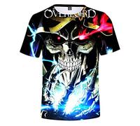 Tongyundacheng Overlord T-Shirt Anime 3D Print Albedo Ainz Ooal Gown Cosplay Short Sleeve Tee Top Summer Casual Men's Tshirt