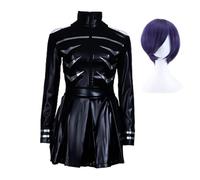 Tongyundacheng Tokyo Ghoul Costume Kirishima Touka Cosplay Costume Black Uniform Dress Women Outfits Full Set for Halloween Party