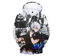 Tongyundacheng Tokyo Ghoul Hoodie Kaneki Ken Cosplay Hooded Sweatshirt 3D Anime Print Pullover Long Sleeves Sweater Unisex Casual Streetwear