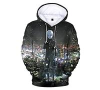 Tongyundacheng Tokyo Ghoul Hoodie Kaneki Ken Cosplay Hooded Sweatshirt 3D Anime Print Pullover Long Sleeves Sweater Unisex Casual Streetwear