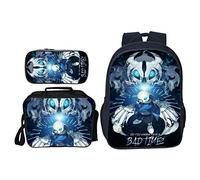 Tongyundacheng Undertale Backpack 3 Piece Set Anime Game 3D Printed Girls Boys School Bookbag + Lunch Bag+Pencil Case Set, Children Student Casual Daypack Laptop Rucksack