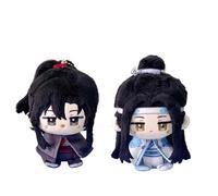 Tongyundacheng Wei Ying Figure Pillow Anime Wei Wu Xian/Lan Wang Ji Plush 12cm Cute Characters Soft Figure Cartoon Backpack Pendant Gifts for Anime Fans