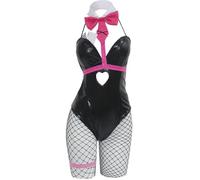 Tongyundacheng Women's Miku Cosplay Costume Bunny Girl Miku Cosplay Bodysuit Outfit Full Set for Halloween Costume Masquerade Party Dress Up