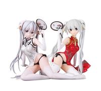 Tongyundacheng Yosuga no Sora Figure Anime Kasugano Sora PVC Action Figure Model Cheongsam Girl Sitting Statue Collectible Gifts for Fans, 15cm