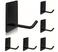 TONHTCAT Adhesive Hooks Heavy Duty, Long Self Adhesive Wall Hook, Sticky Towel Hangers for Kitchen Bathroom, Waterproof Stick on Door Hooks for Hanging Key Hat Coat