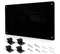 tonhui 43.5 x 30 cm Black Metal Magnetic Board - Display Magnetic Letters, Numbers, Photos, Notes, Suitable for Refrigerator, Cubicle, Cabinet