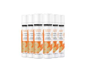 Toni & Guy Damage Repair 'shampoo' With Keratin Technology 250Ml, 6 Pk In Orange