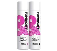 Toni & Guy Salon Shampoo and Conditioner Set for Fine Hair, Pack of 4 x 250ml Bottles (2 x Volume Addiction Shampoo, 2 x Volume Addiction Conditioner)