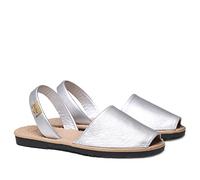 Toni Pons Abarca for Women in Leather - Mao - Silver, 6 UK - 39 EU